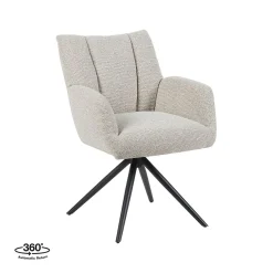 Label51 Eetkamerstoelen|Eetkamerstoel Padua Naturel Boucle