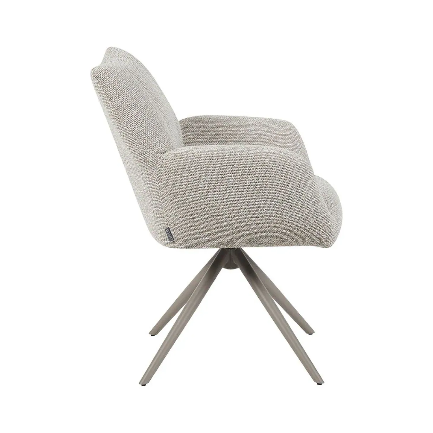 Label51 Eetkamerstoelen|Eetkamerstoel Padua Naturel Boucle met Taupe poot