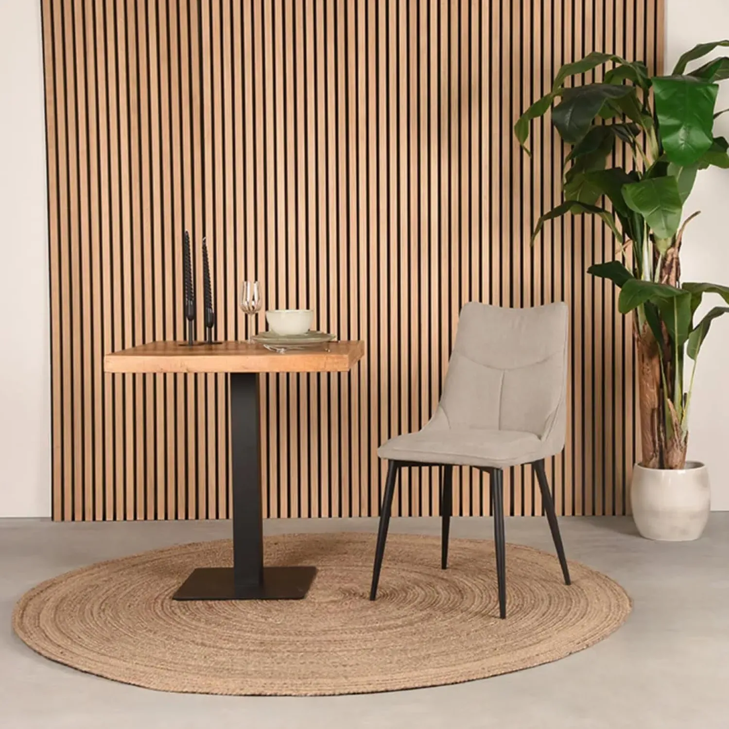 Label51 Eetkamerstoelen|Eetkamerstoel Riv Naturel Stof