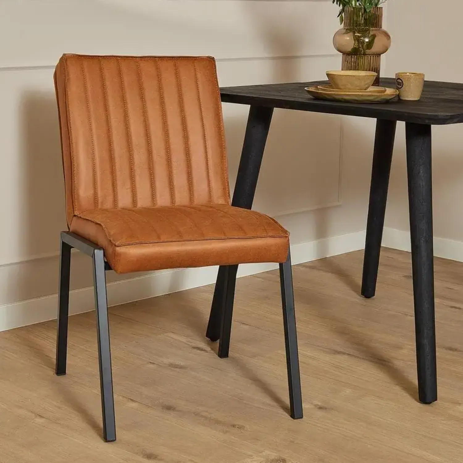 Furndea Eetkamerstoelen|Eetkamerstoel Ronda cognac