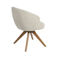 Label51 Eetkamerstoelen|Eetkamerstoel Sabi Naturel Boucle met Naturel poot