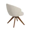 Label51 Eetkamerstoelen|Eetkamerstoel Sabi Naturel Boucle met Walnoot poot