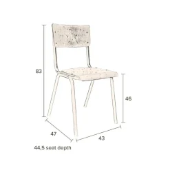 Dutchbone Eetkamerstoelen|Eetkamerstoel Scuola