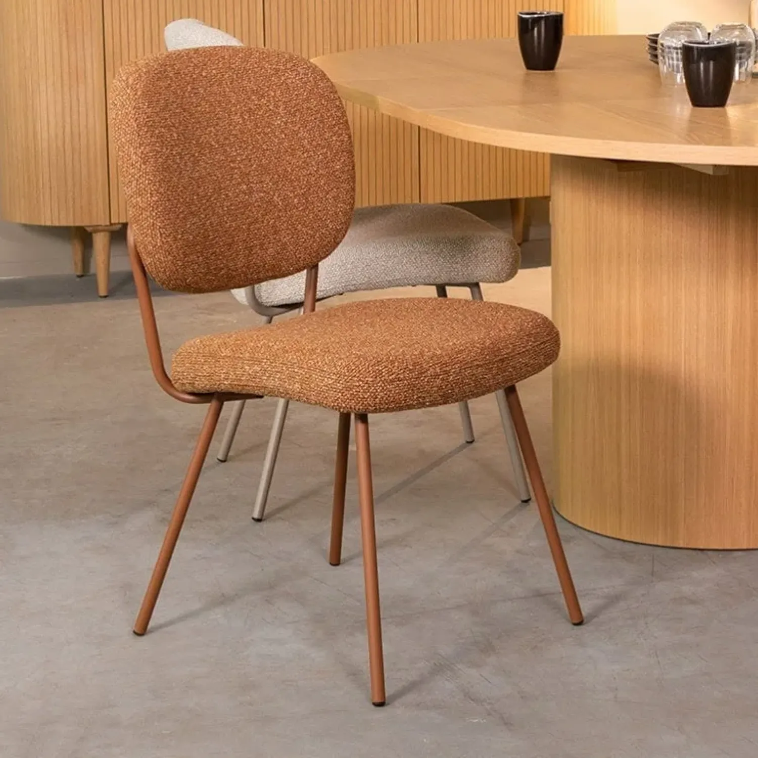 Label51 Eetkamerstoelen|Eetkamerstoel Singapore Coral Boucle