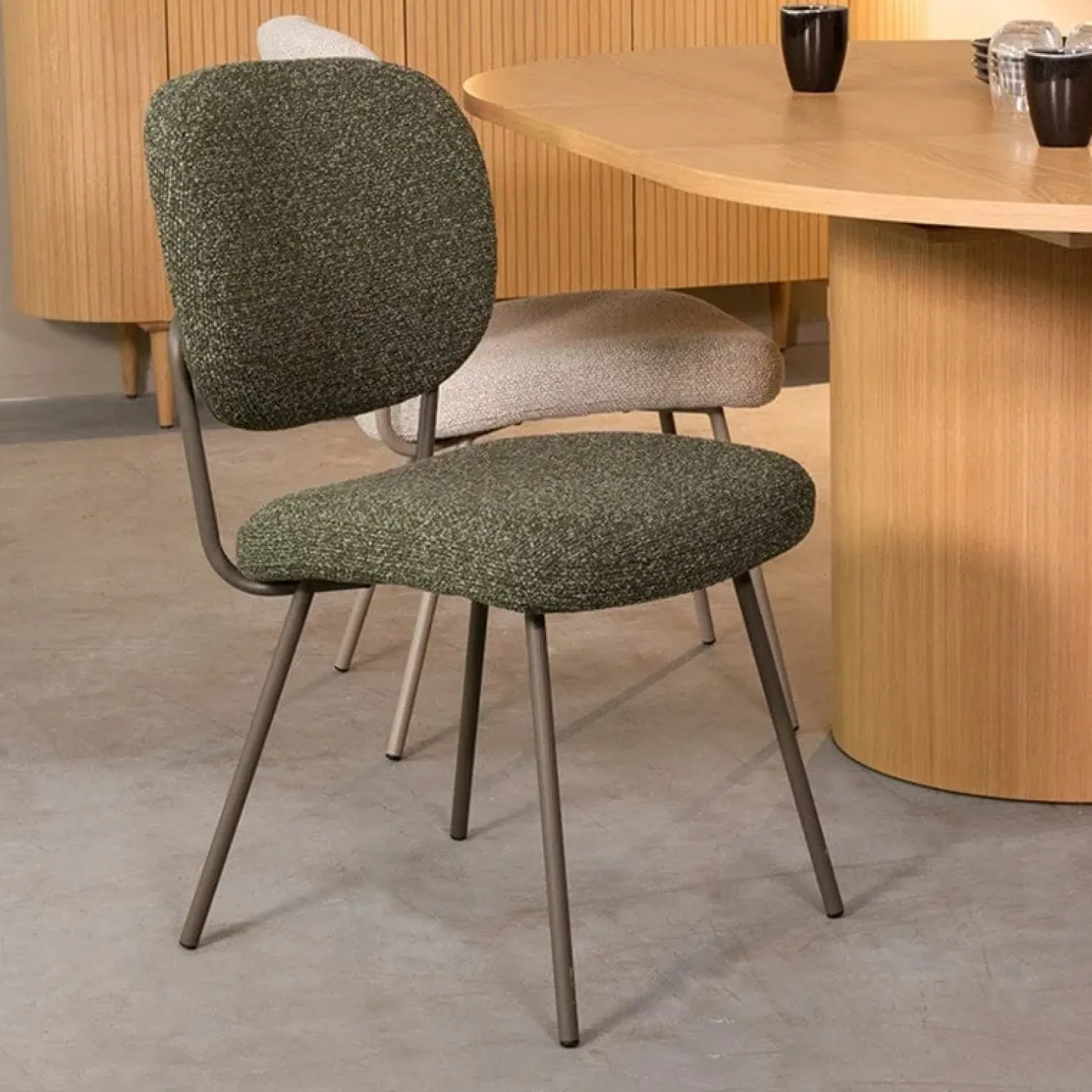 Label51 Eetkamerstoelen|Eetkamerstoel Singapore Forest Boucle