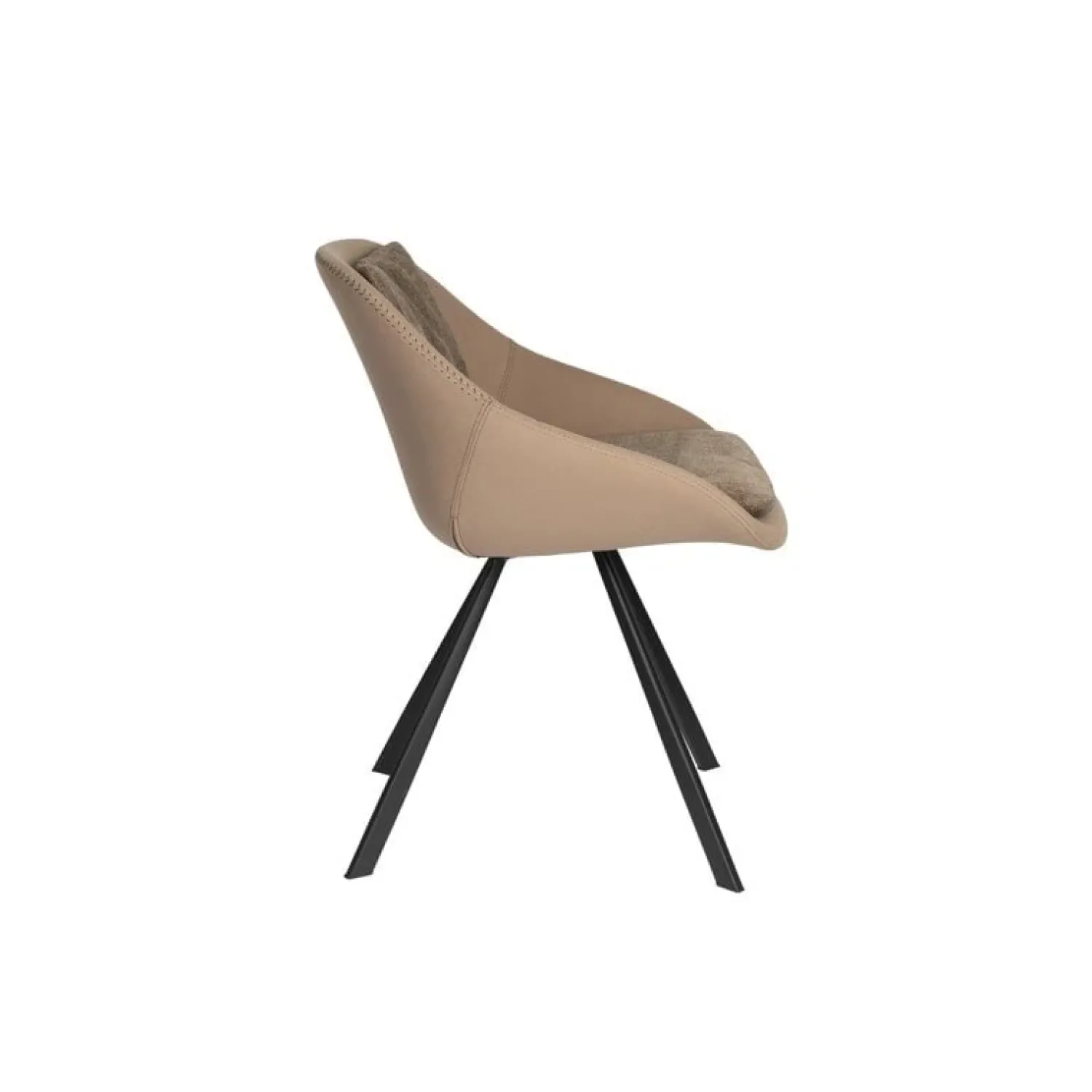 Dutchbone Eetkamerstoelen|Eetkamerstoel Wakefield Beige