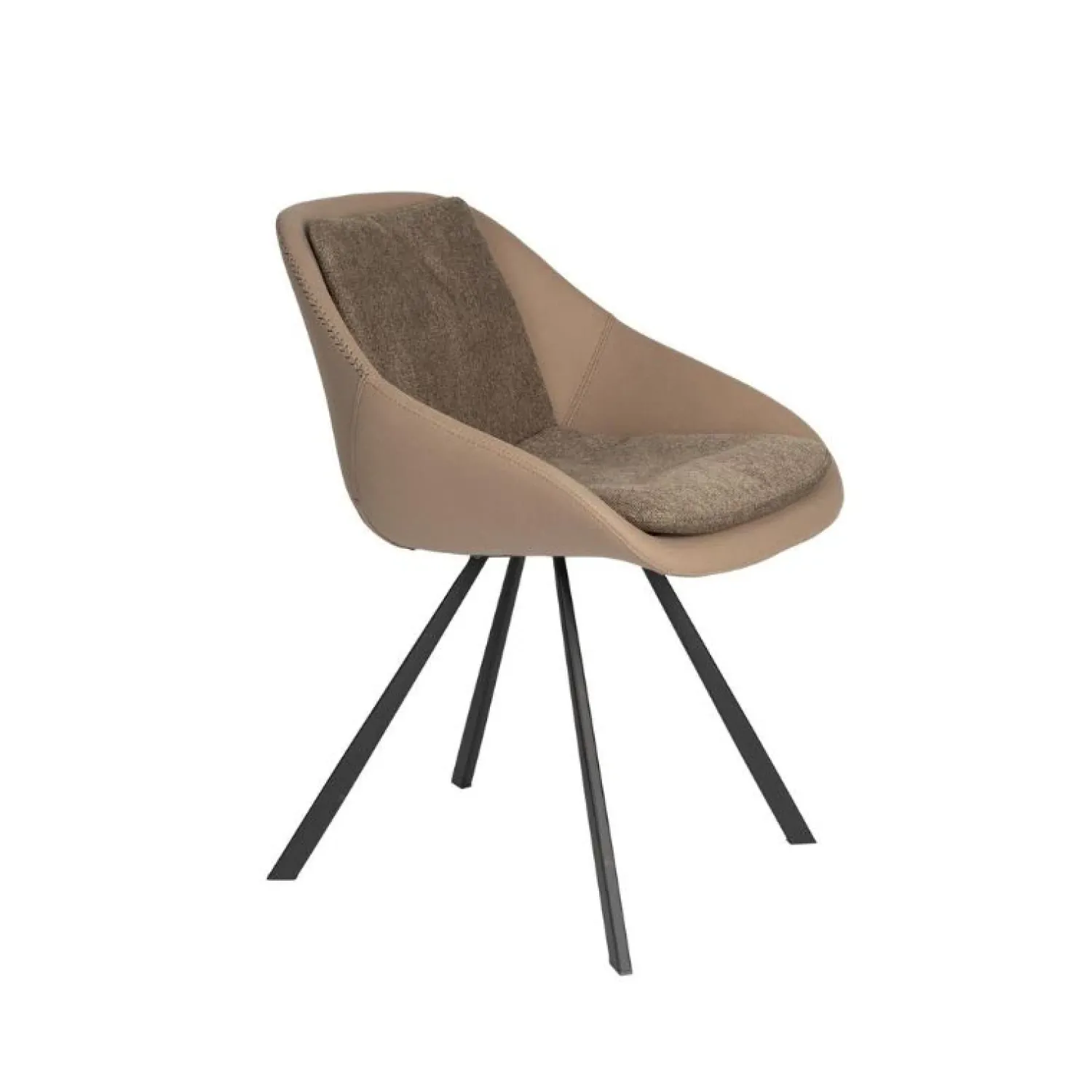 Dutchbone Eetkamerstoelen|Eetkamerstoel Wakefield Beige