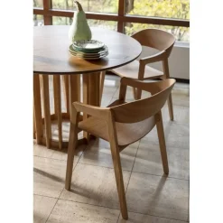 Dutchbone Eetkamerstoelen|Eetkamerstoel Westlake Naturel 58cm