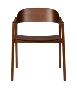 Dutchbone Eetkamerstoelen|Eetkamerstoel Westlake Walnoot 58cm