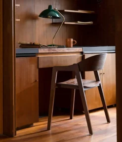 Dutchbone Eetkamerstoelen|Eetkamerstoel Westlake Walnoot 58cm