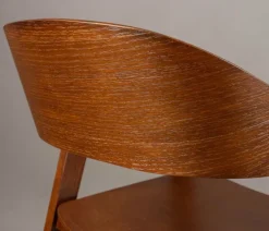 Dutchbone Eetkamerstoelen|Eetkamerstoel Westlake Walnoot 58cm