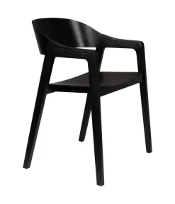 Dutchbone Eetkamerstoelen|Eetkamerstoel Westlake Zwart 58cm