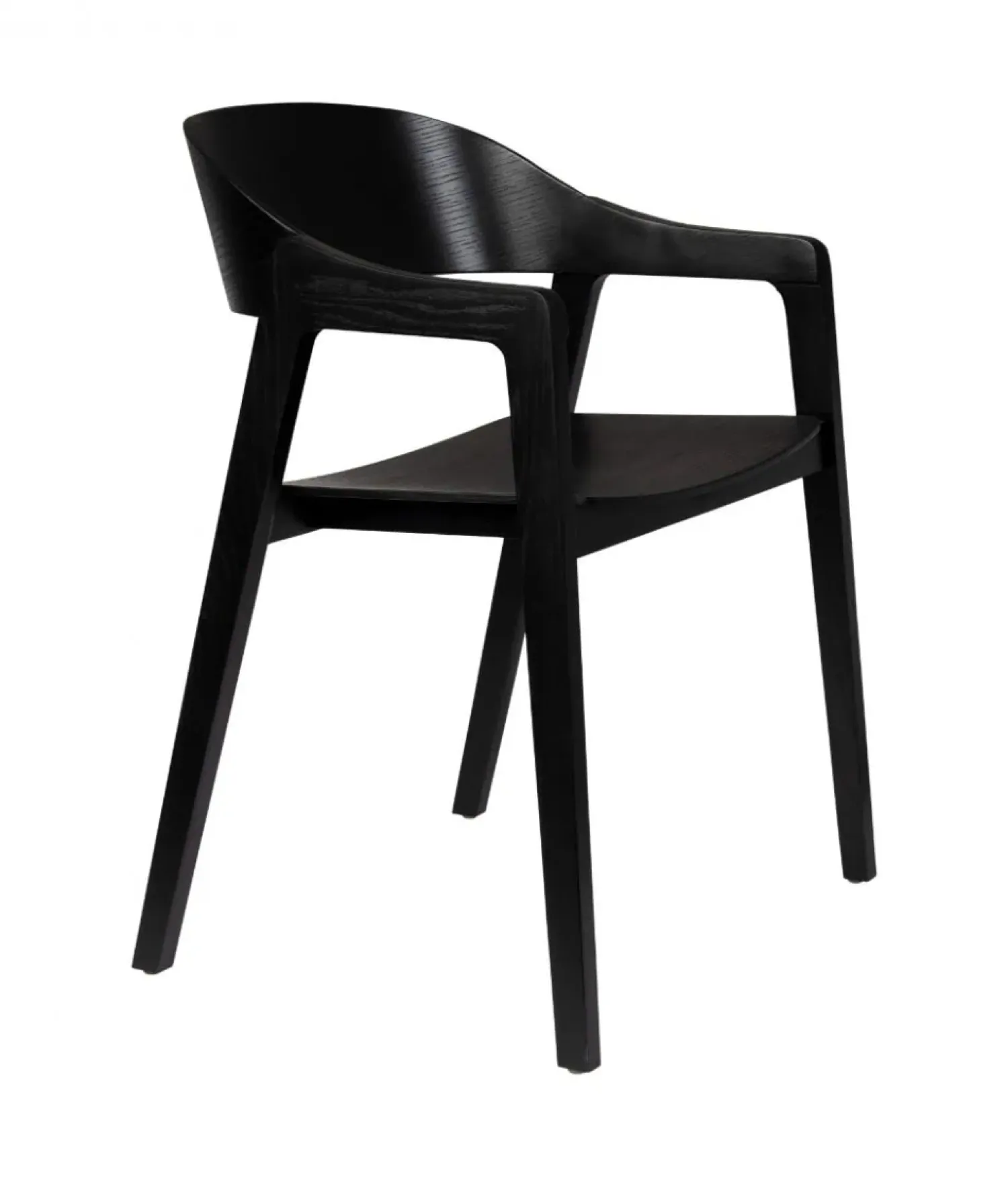 Dutchbone Eetkamerstoelen|Eetkamerstoel Westlake Zwart 58cm
