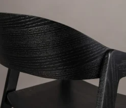 Dutchbone Eetkamerstoelen|Eetkamerstoel Westlake Zwart 58cm