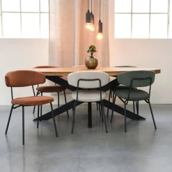 Label51 Eetkamerstoelen|Eetkamerstoel Zack Forest Ribcord