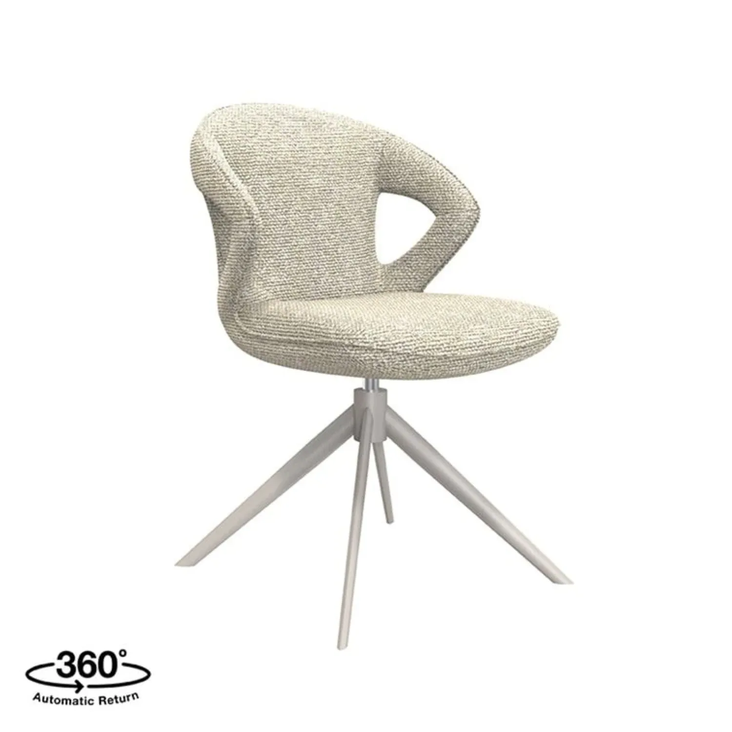 Label51 Eetkamerstoelen|Eetkamerstoel Zurich Naturel Boucle
