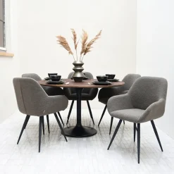Label51 Eettafels|Eetkamertafel Otto Espresso Mangohout 130cm