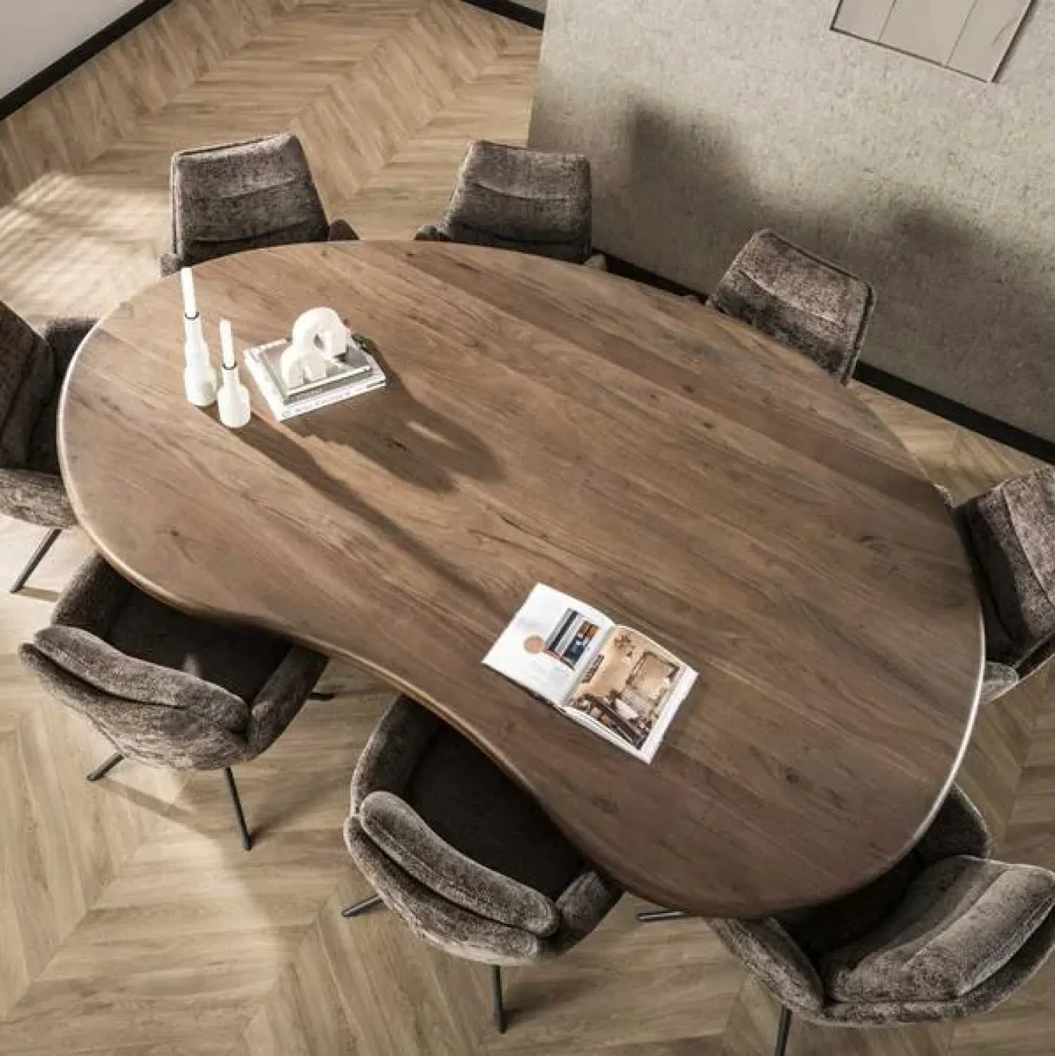 Kalfort Eettafels|Eettafel Andreas organisch Acaciahout 244cm