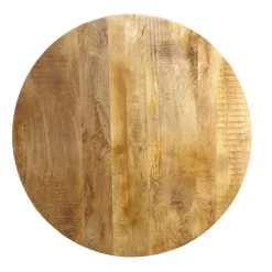Cavetown Tafelbladen|Eettafelblad industrieel rond mangohout 140cm