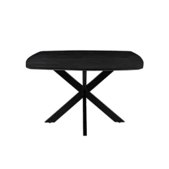 Label51 Eettafels|Eettafel Blake Zwart Mangohout 140cm