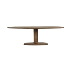 Eleonora Eettafels|Eettafel Coco ovaal Lichtbruin mangohout 240cm