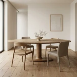 Eleonora Eettafels|Eettafel Coco ovaal Lichtbruin mangohout 240cm