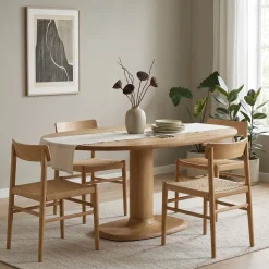 Eleonora Eettafels|Eettafel Coco ovaal Naturel mangohout 180cm