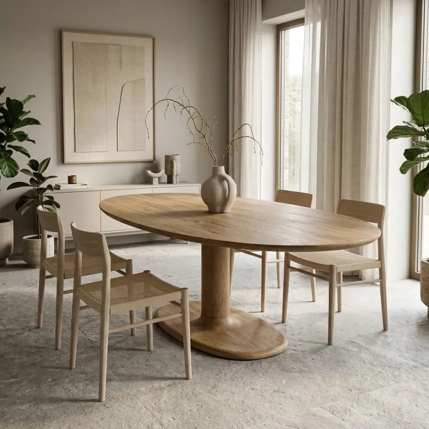Eleonora Eettafels|Eettafel Coco ovaal Naturel mangohout 240cm