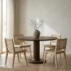 Eleonora Eettafels|Eettafel Coco rond Lichtbruin mangohout 130cm