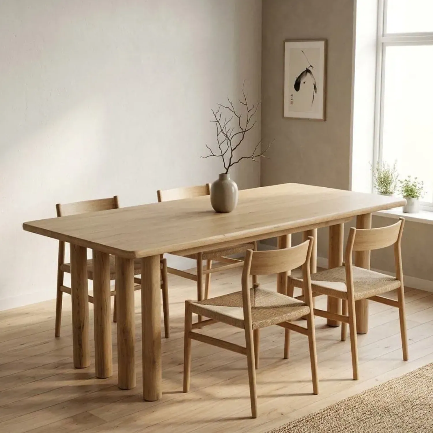 Eleonora Eettafels|Eettafel Jake naturel eikenhout 250cm
