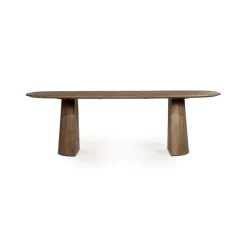 Eleonora Eettafels|Eettafel Lune ovaal lichtbruin 240cm