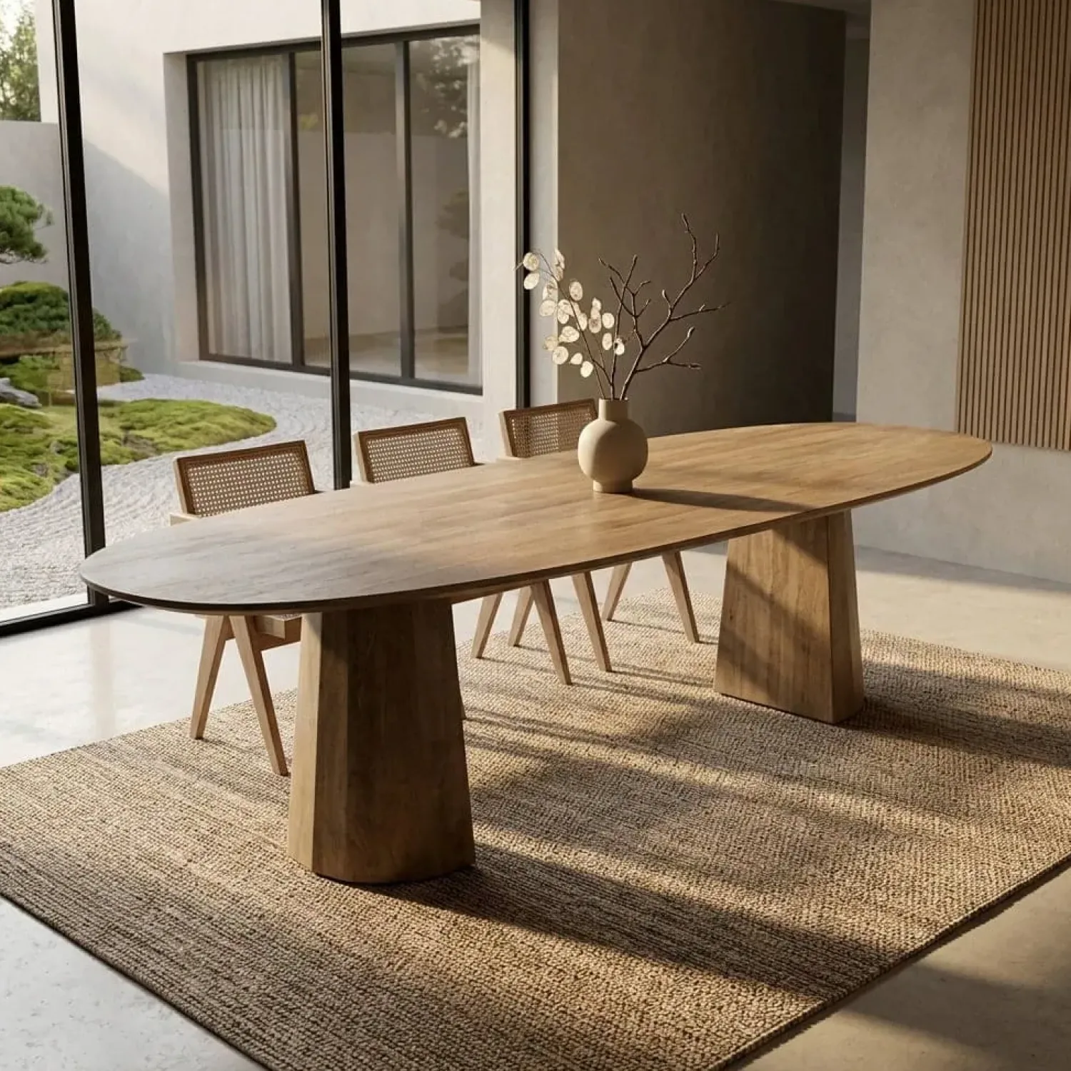 Eleonora Eettafels|Eettafel Lune ovaal lichtbruin 300cm