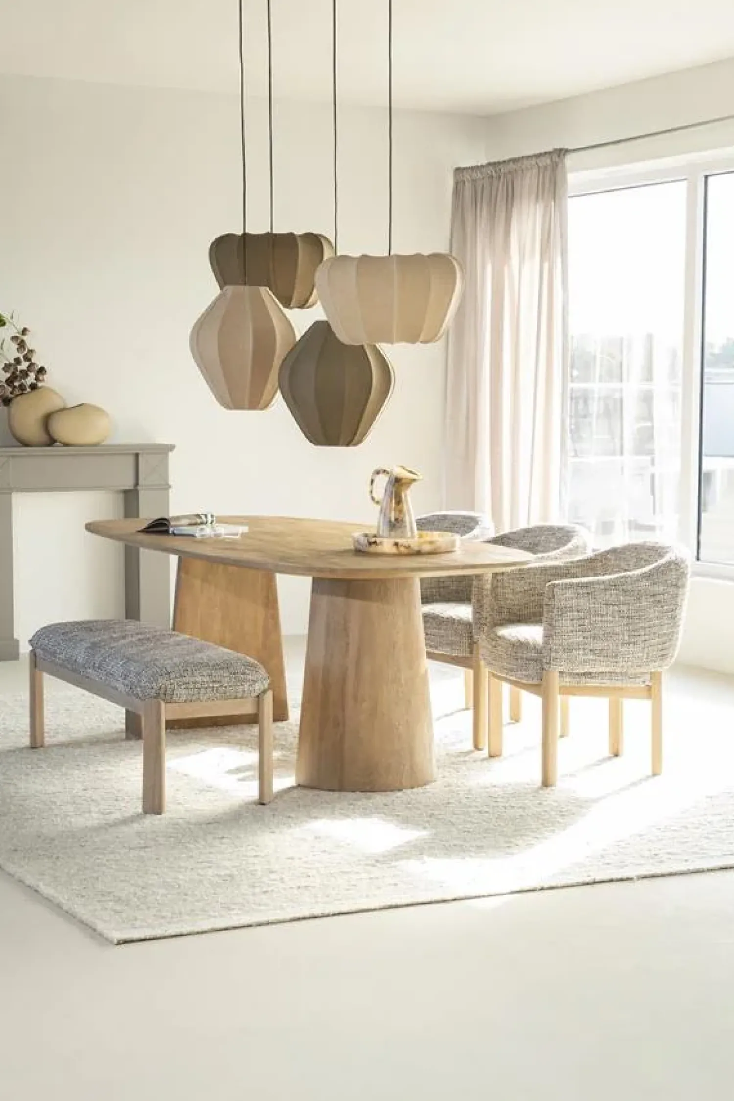 Eleonora Eettafels|Eettafel Lune ovaal naturel 240cm