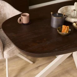 Furndea Eettafels|Eettafel Martin Deens ovaal Walnoot Zand poot 280cm