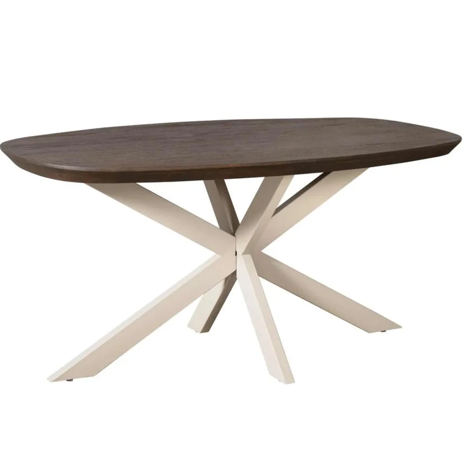 Furndea Eettafels|Eettafel Martin Deens ovaal Walnoot Zand poot 160cm