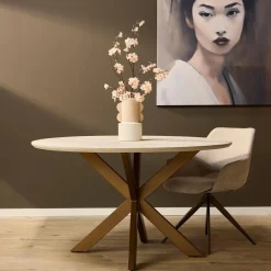 Furndea Eettafels|Eettafel Martin Zand Rond 150 cm