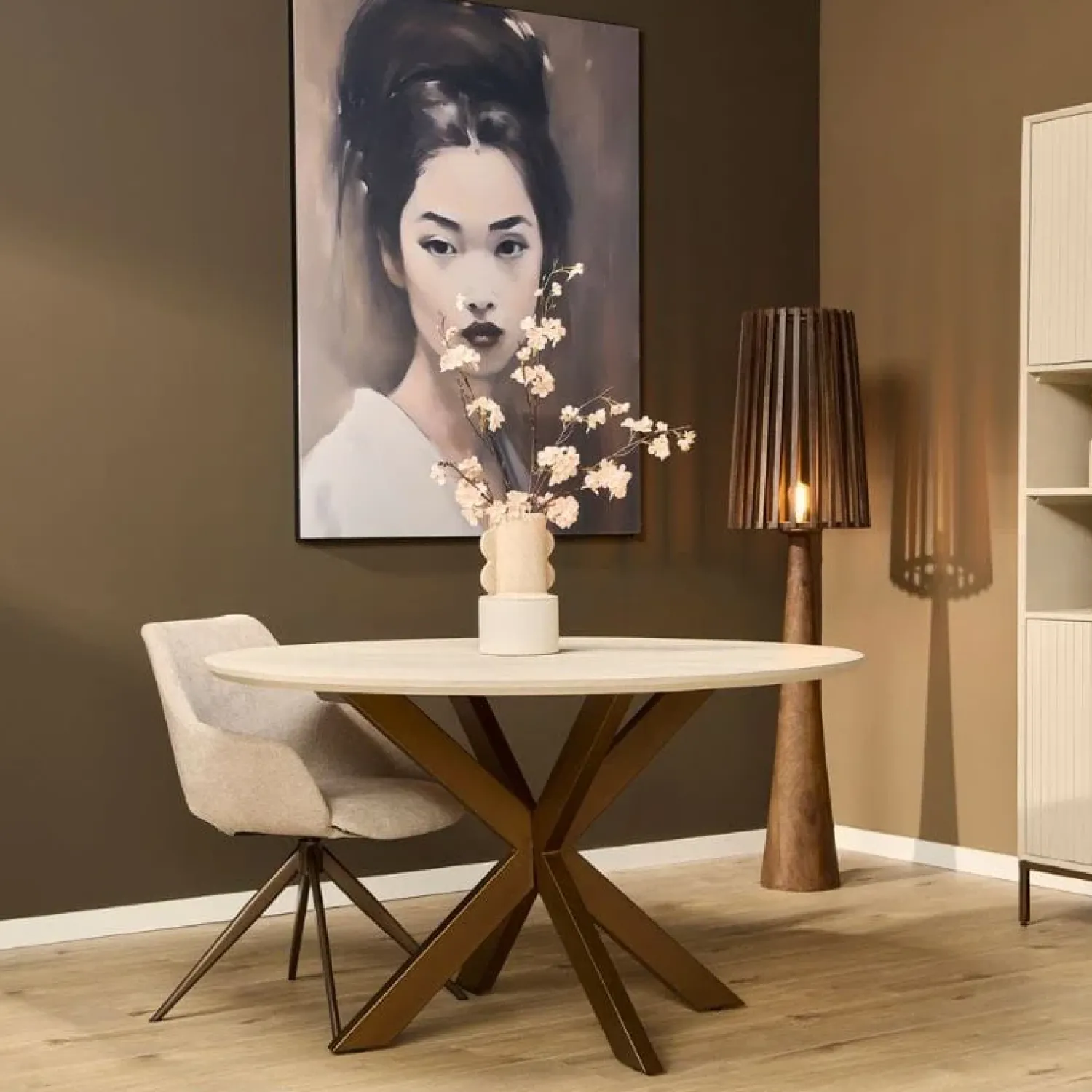 Furndea Eettafels|Eettafel Martin Zand Rond 110 cm