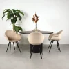 Label51 Eettafels|Eettafel Oliva Zwart Eikenhout rond 130cm