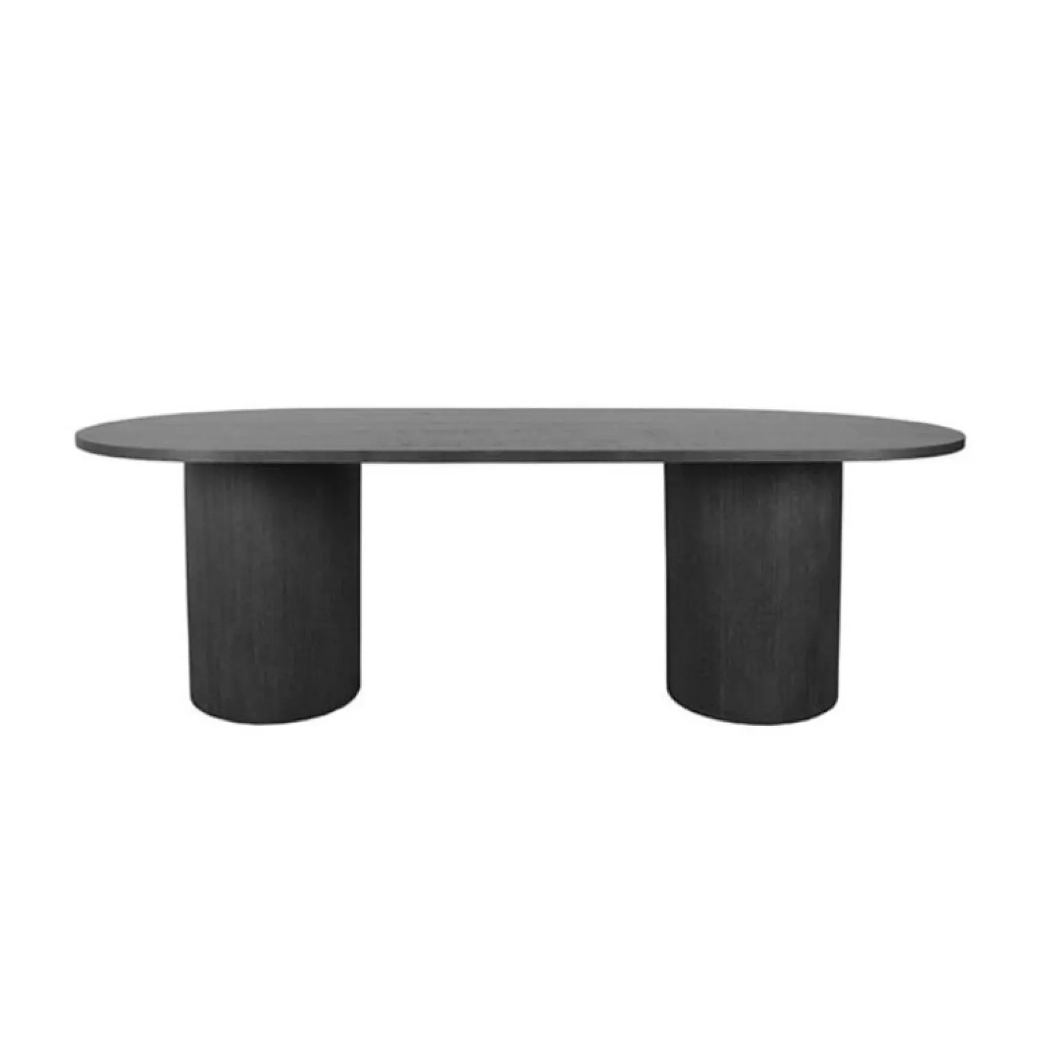 Label51 Eettafels|Eettafel Oliva Zwart Eikenhout ovaal 240cm