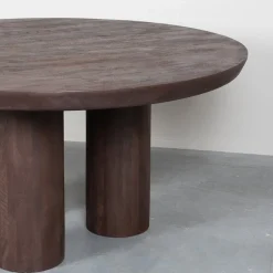 Label51 Eettafels|Eettafel Olly Espresso Mangohout 150cm Rond