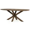Eleonora Eettafels|Eettafel Tycho ovaal Lichtbruin mangohout 210cm