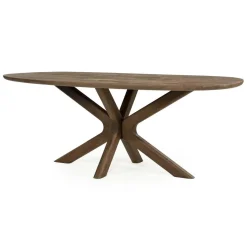 Eleonora Eettafels|Eettafel Tycho ovaal Lichtbruin mangohout 210cm