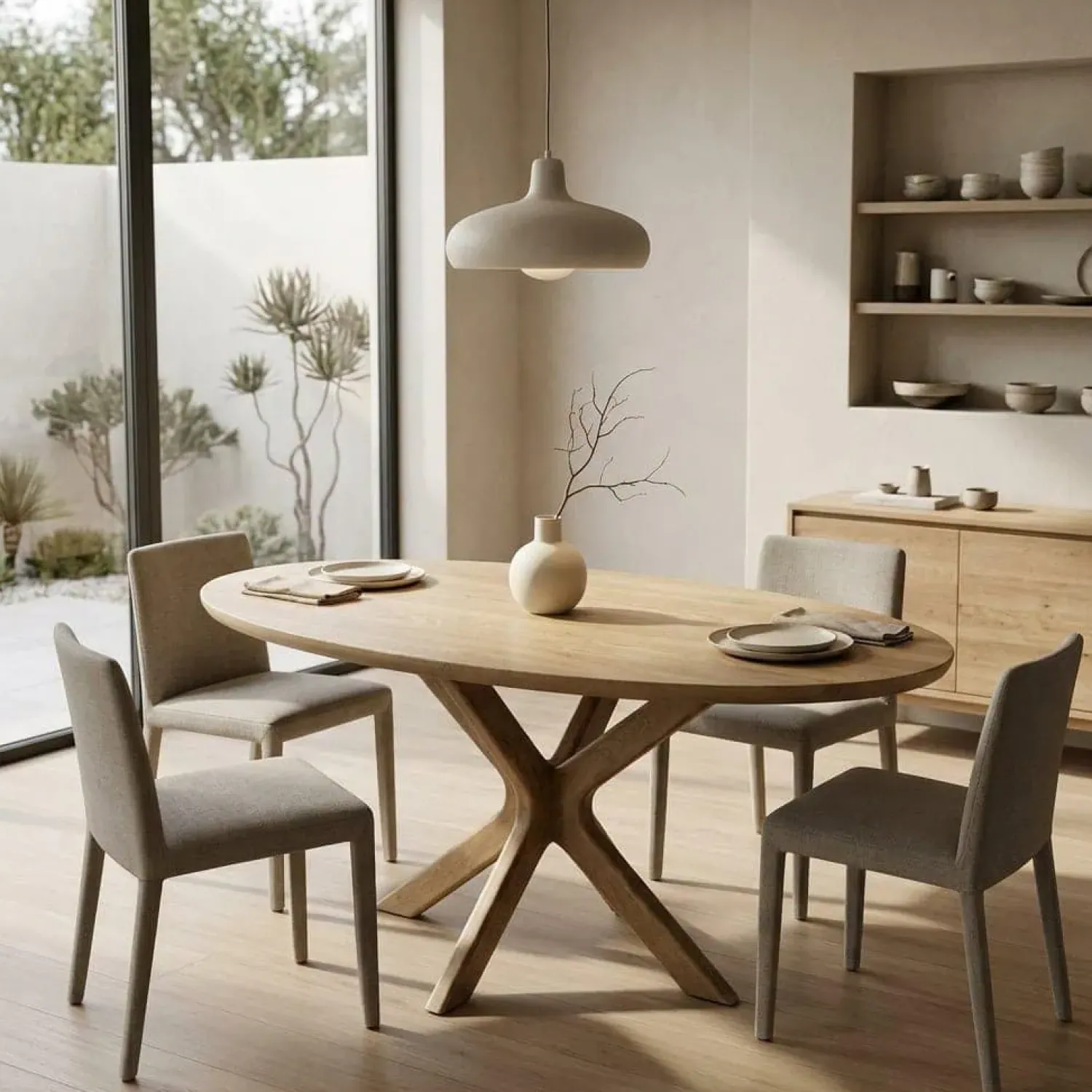Eleonora Eettafels|Eettafel Tycho ovaal Naturel mangohout 160cm