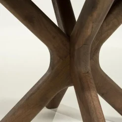 Eleonora Eettafels|Eettafel Tycho rond Lichtbruin mangohout 150cm