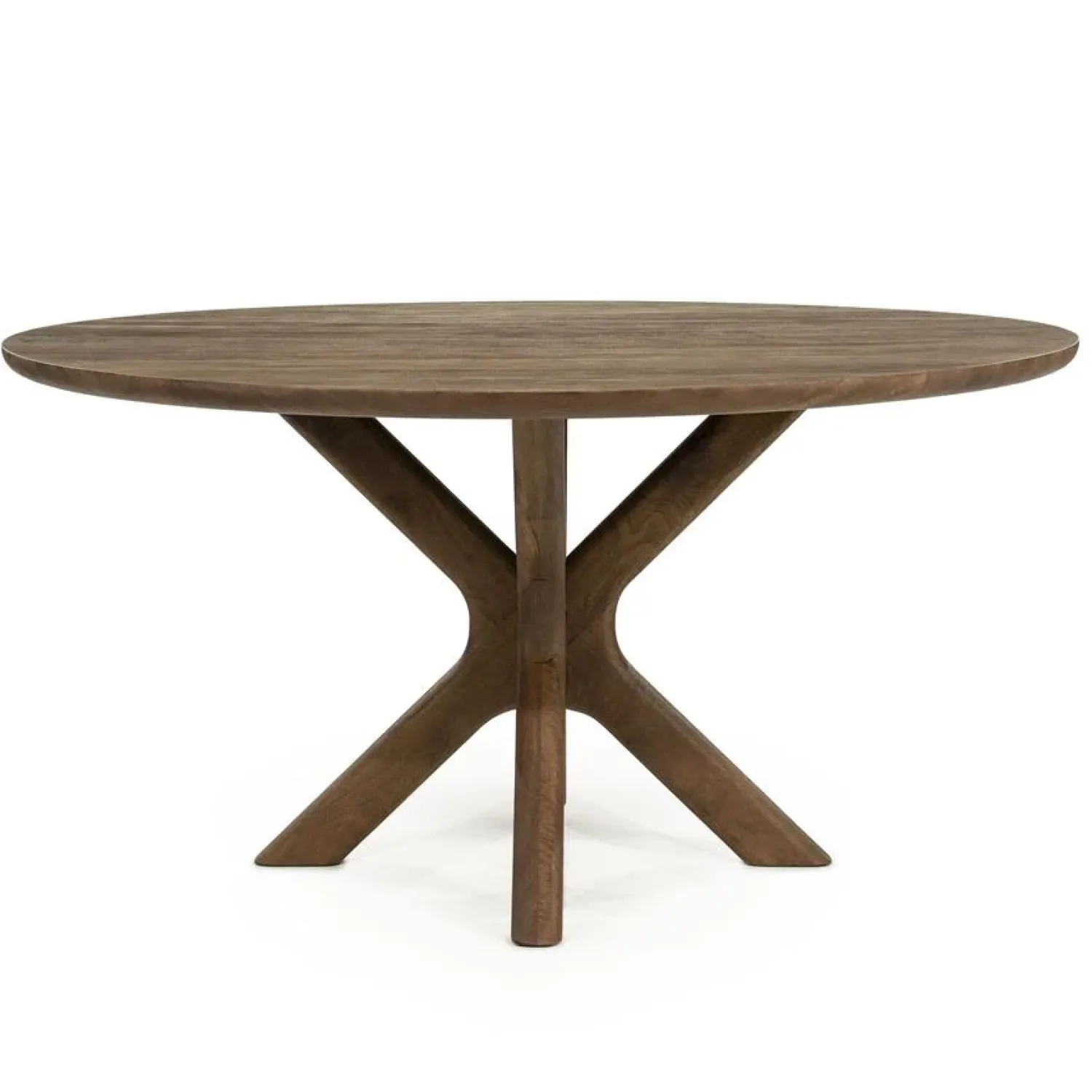 Eleonora Eettafels|Eettafel Tycho rond Lichtbruin mangohout 150cm