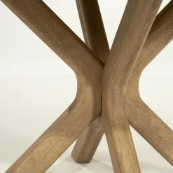 Eleonora Eettafels|Eettafel Tycho rond Naturel mangohout 150cm