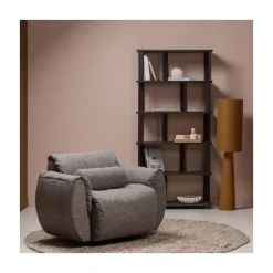 WOOOD Vloerkleden|Efia Rond vloerkleed wol bruin melange 200cm