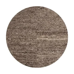WOOOD Vloerkleden|Efia Rond vloerkleed wol bruin melange 200cm