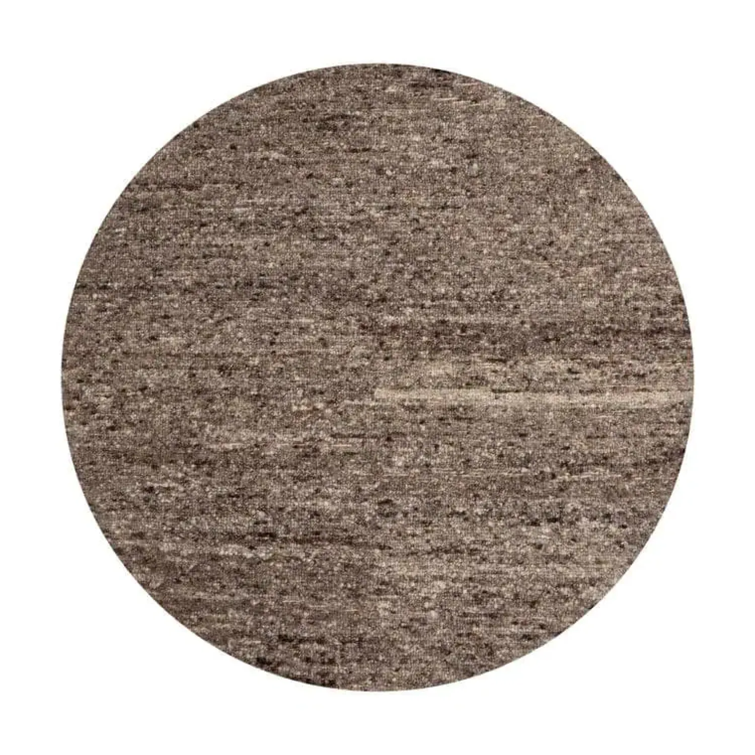 WOOOD Vloerkleden|Efia Rond vloerkleed wol bruin melange 200cm