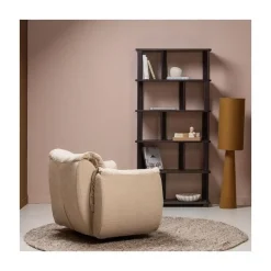 WOOOD Vloerkleden|Efia Rond vloerkleed wol bruin melange 200cm